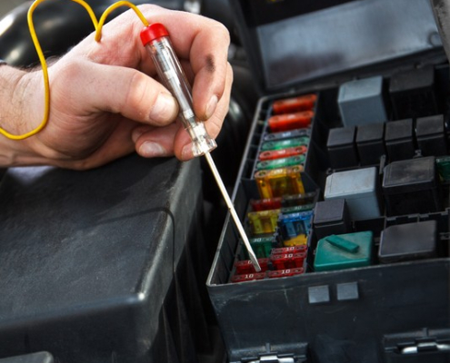 testing fuses in a car